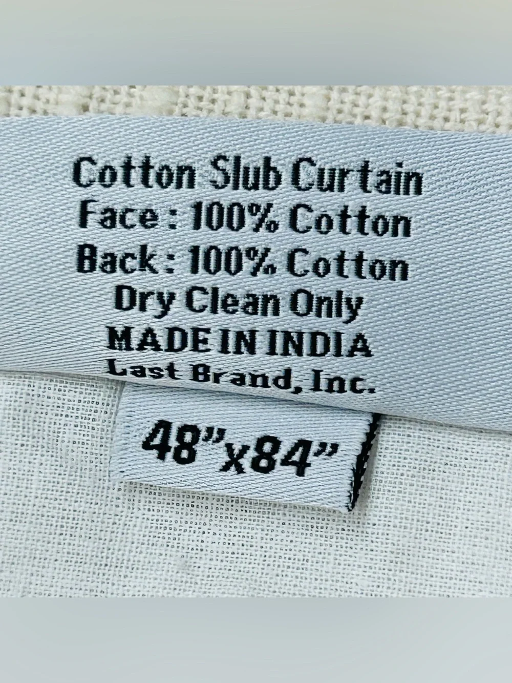 QUINCE Set Of 2 48x84 Cotton Slub Curtains Natural 9354